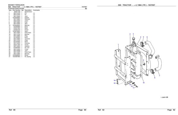 Massey Ferguson 690 Tractor Parts Catalog 1637097 1
