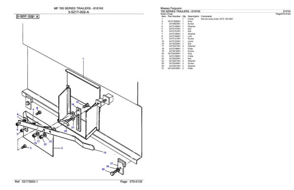 Massey Ferguson 700 Series Trailer Parts Catalog 819745 2