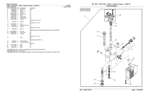 Massey Ferguson 7465 Tractor Parts Catalog 3906141 1