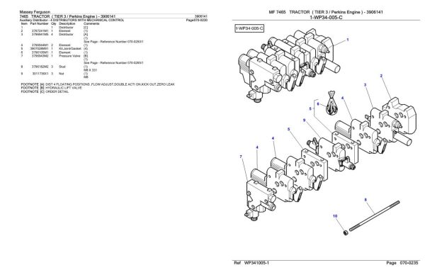 Massey Ferguson 7465 Tractor Parts Catalog 3906141 2