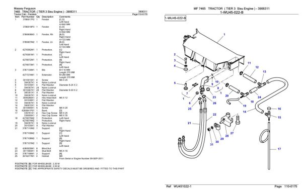 Massey Ferguson 7465 Tractor Parts Catalog 3906311 1