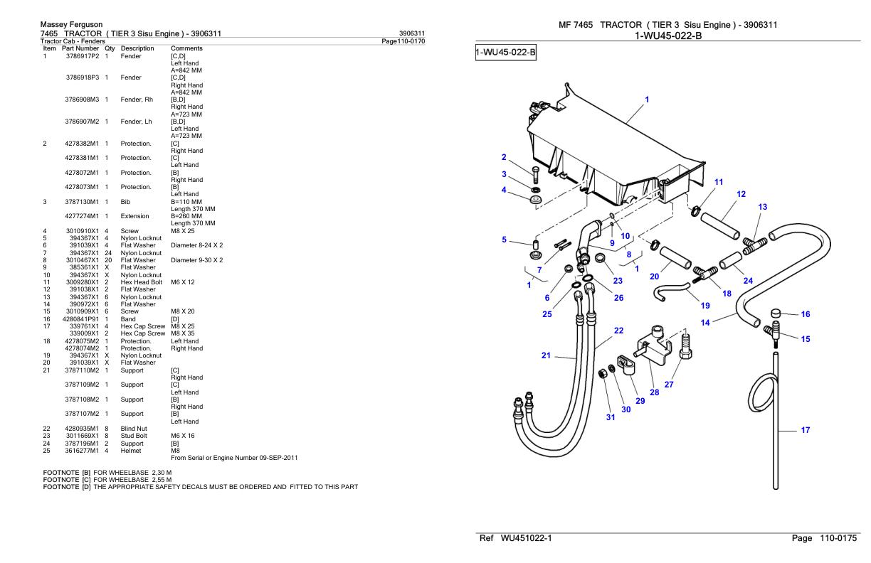 Massey Ferguson 7465 Tractor Parts Catalog 3906311 1