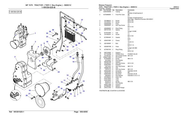 Massey Ferguson 7475 Tractor Parts Catalog 3906312 1