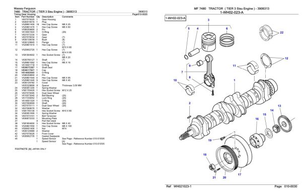 Massey Ferguson 7480 Tractor Parts Catalog 3906313 2