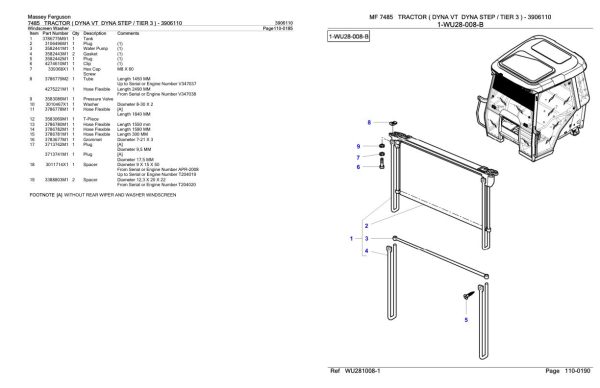 Massey Ferguson 7485 Tractor Parts Catalog 3906110 2