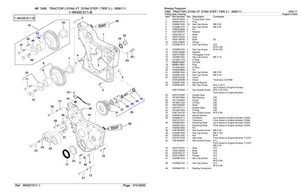 Massey Ferguson 7490 Tractor Parts Catalog 3906111 1