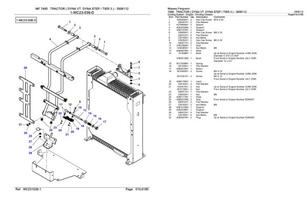 Massey Ferguson 7495 Tractor Parts Catalog 3906112 1