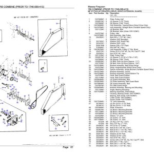 Massey Ferguson 760 Combine Parts Catalog 651318 1
