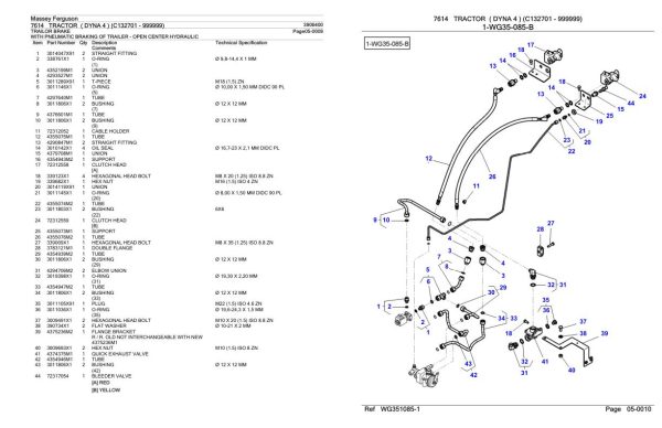 Massey Ferguson 7614 Tractor Parts Catalog 3906400 2