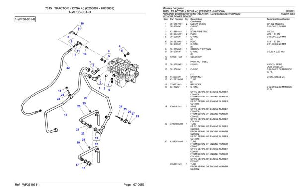 Massey Ferguson 7615 Tractor Parts Catalog 3906401 1