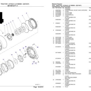 Massey Ferguson 7616 Tractor Parts Catalog 3906403 1