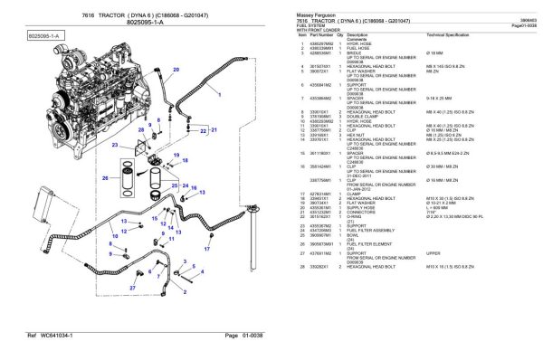 Massey Ferguson 7616 Tractor Parts Catalog 3906403 2