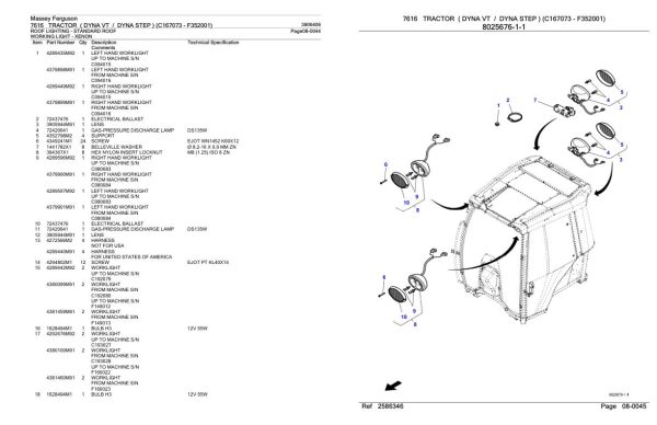 Massey Ferguson 7616 Tractor Parts Catalog 3906406 1
