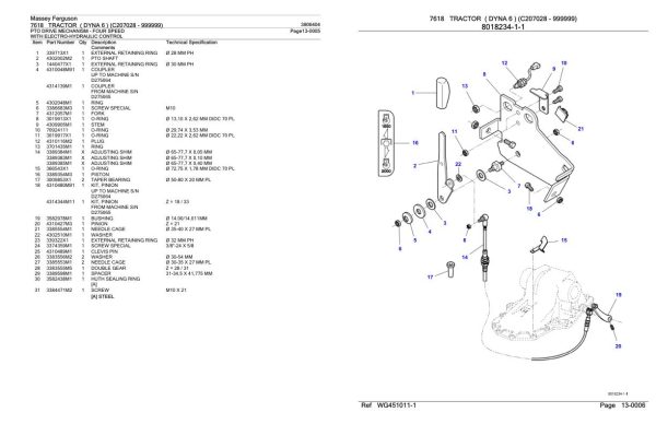 Massey Ferguson 7618 Tractor Parts Catalog 3906404 2
