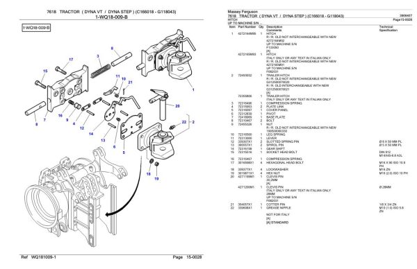 Massey Ferguson 7618 Tractor Parts Catalog 3906407 1