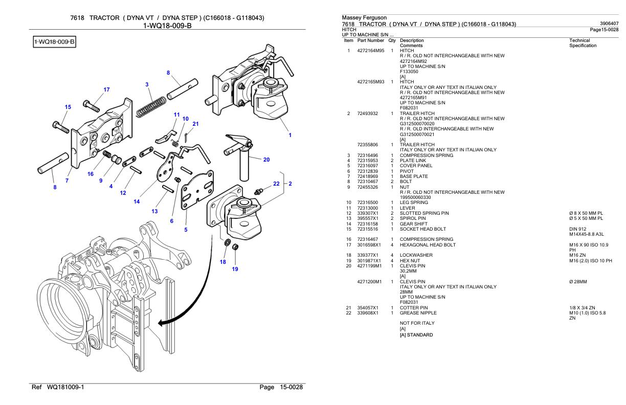Massey Ferguson 7618 Tractor Parts Catalog 3906407 1