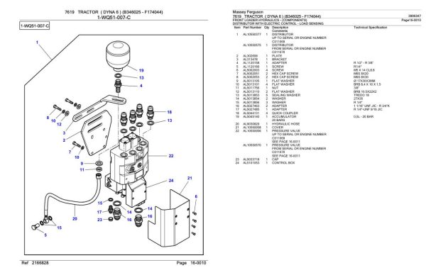 Massey Ferguson 7619 Tractor Parts Catalog 3906347 1
