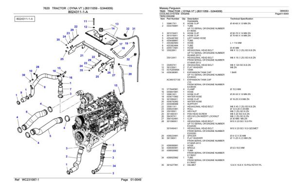 Massey Ferguson 7620 Tractor Parts Catalog 3906353 2