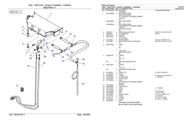 Massey Ferguson 7622 Tractor Parts Catalog 3906349 2