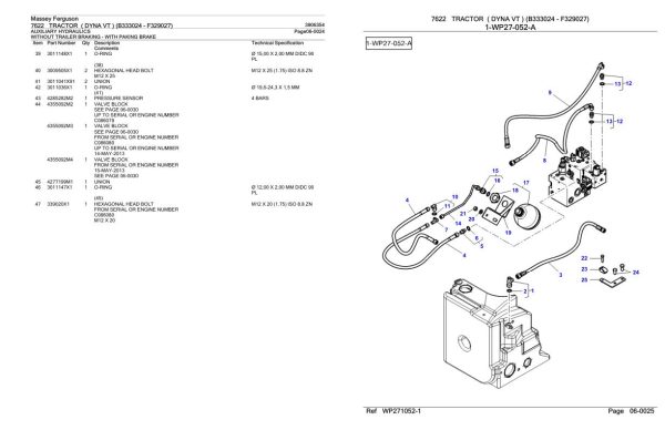 Massey Ferguson 7622 Tractor Parts Catalog 3906354 1