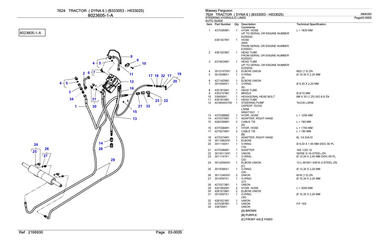 Massey Ferguson 7624 Tractor Parts Catalog 3906350 1