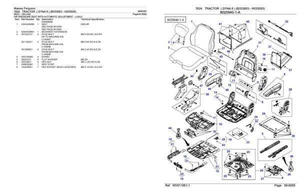 Massey Ferguson 7624 Tractor Parts Catalog 3906350 2
