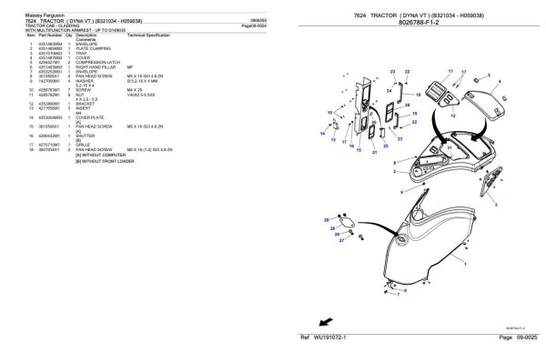 Massey Ferguson 7624 Tractor Parts Catalog 3906355 2