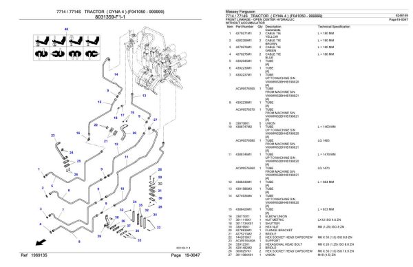 Massey Ferguson 7714 7714S Tractor Parts Catalog 6246149 1