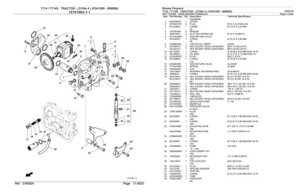 Massey Ferguson 7714 7714S Tractor Parts Catalog 6246149 2