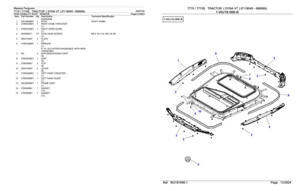 Massey Ferguson 7715 7715S Tractor Parts Catalog 6246154 2