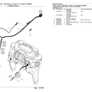 Massey Ferguson 7716 7716S Tractor Parts Catalog 6246155 1