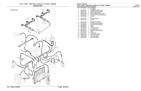 Massey Ferguson 7718 7718S Tractor Parts Catalog 6246153 1