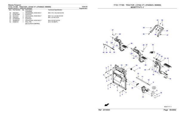 Massey Ferguson 7718 7718S Tractor Parts Catalog 6246156 1