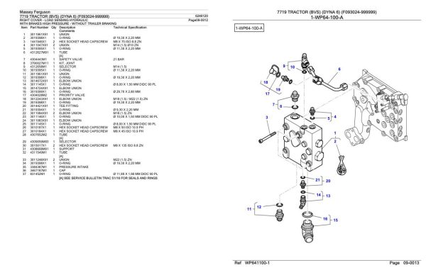 Massey Ferguson 7719 Tractor Parts Catalog 6246120 2