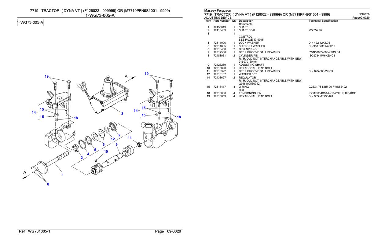 Massey Ferguson 7719 Tractor Parts Catalog 6246125 1