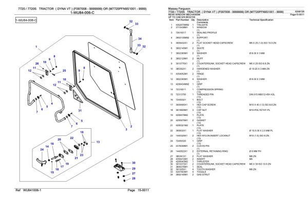 Massey Ferguson 7720 7720S Tractor Parts Catalog 6246126 2
