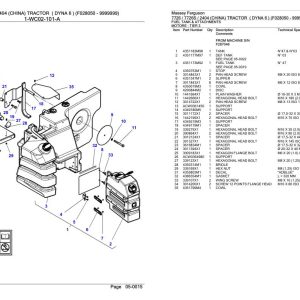 Massey Ferguson 7726 7726S 2404 China Tractor Parts Catalog 6246124 1