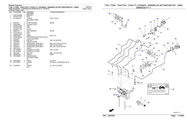 Massey Ferguson 7726 7726S Tractor Parts Catalog 6246129 1