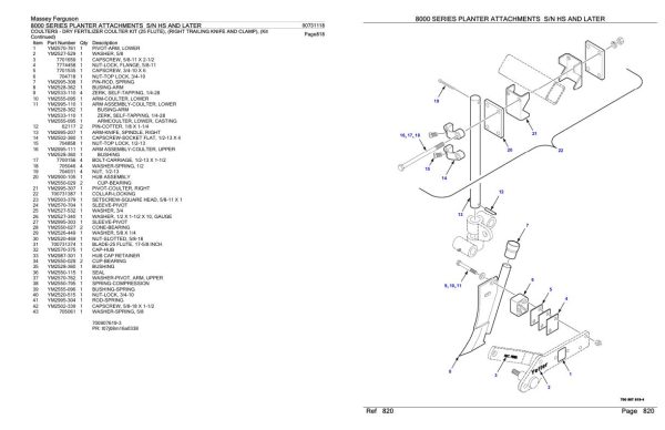 Massey Ferguson 8000 Series Planter Attachments Parts Catalog 00731118 1