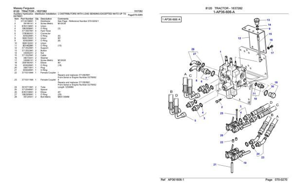 Massey Ferguson 8120 Tractor Parts Catalog 1637282 2