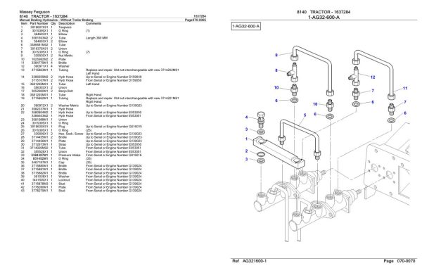 Massey Ferguson 8140 Tractor Parts Catalog 1637284 2