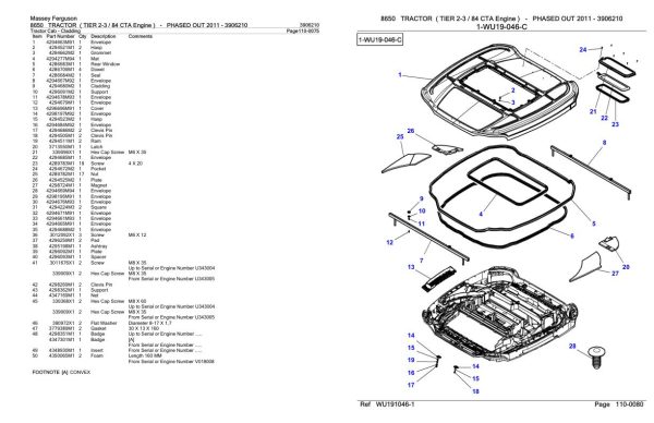 Massey Ferguson 8650 Tractor Parts Catalog 3906210 1