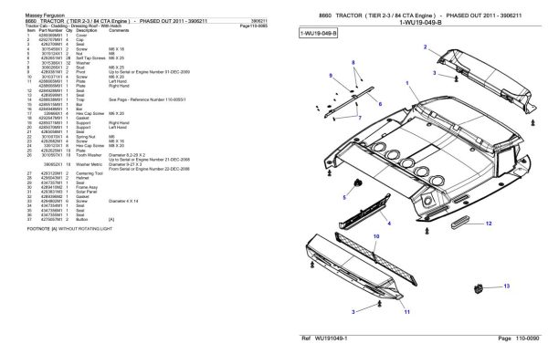 Massey Ferguson 8660 Tractor Parts Catalog 3906211 2