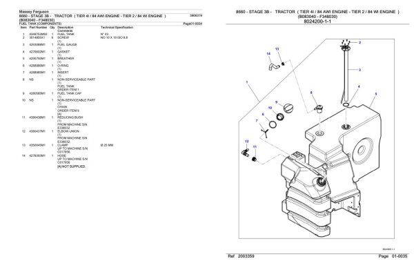 Massey Ferguson 8660 Tractor Parts Catalog 3906319 1