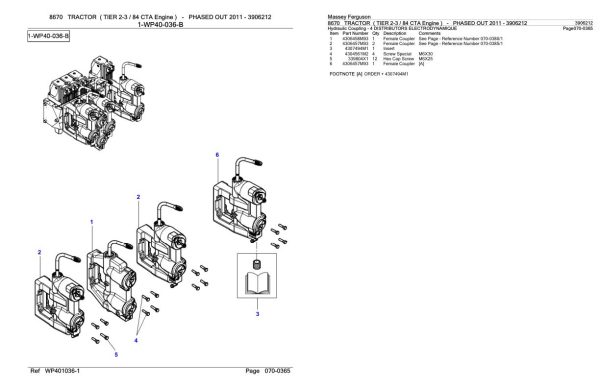 Massey Ferguson 8670 Tractor Parts Catalog 3906212 1