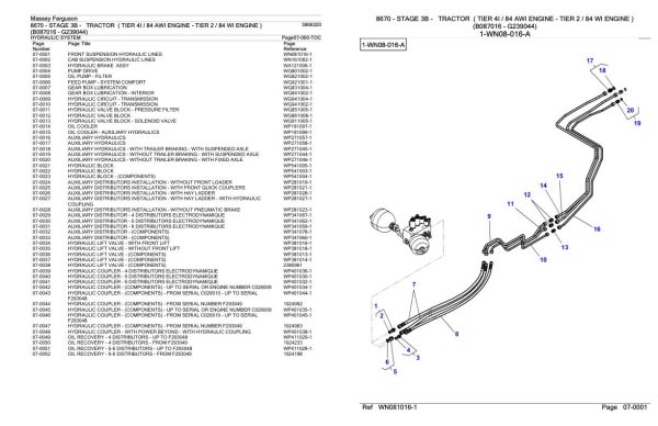 Massey Ferguson 8670 Tractor Parts Catalog 3906320 1