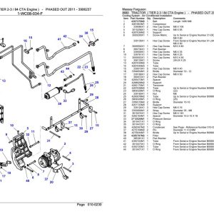 Massey Ferguson 8680 Tractor Parts Catalog 3906237 1