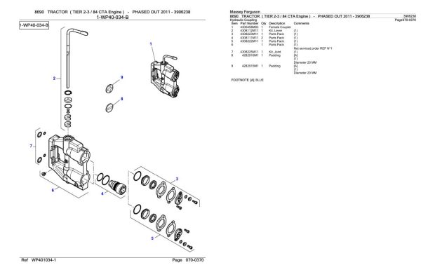 Massey Ferguson 8690 Tractor Parts Catalog 3906238 2