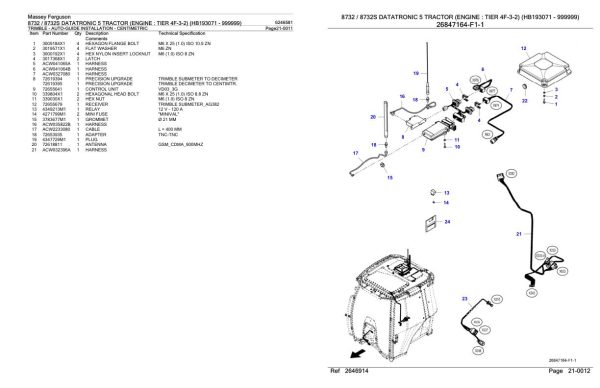 Massey Ferguson 8732 8732s Datatronic 5 Tractor Parts Catalog 6246581 1