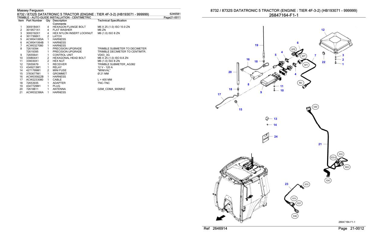 Massey Ferguson 8732 8732s Datatronic 5 Tractor Parts Catalog 6246581 1